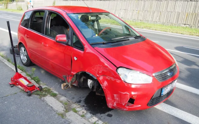 Havárie vozidla v Šumperku