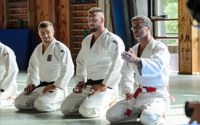 České judo budou v Tokiu reprezentovat David Klammert a Lukáš Krpálek. Šéftrenérem reprezentace je Petr Lacina (vpravo)