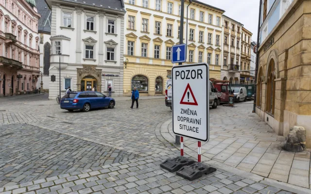 Nová trasa přes centrum Olomouce. Řidiče překvapila změna jednosměrek