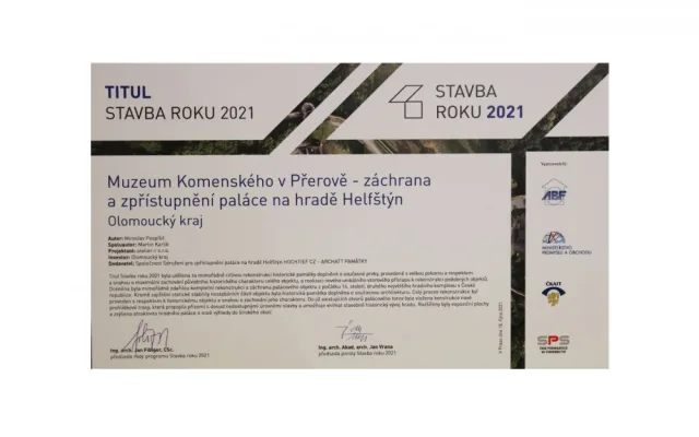 Rekonstrukce hradu Helfštýna je Stavbou roku. Stála více než 90 milionů