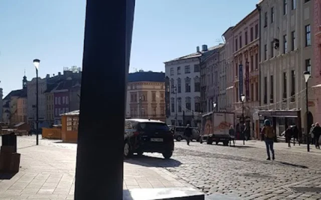 Bronzová socha Torsion na Dolním náměstí v Olomouci. Díla získaná díky Sochařskému festivalu Sculpture Line mají své místo v olomouckých ulicích už několik let