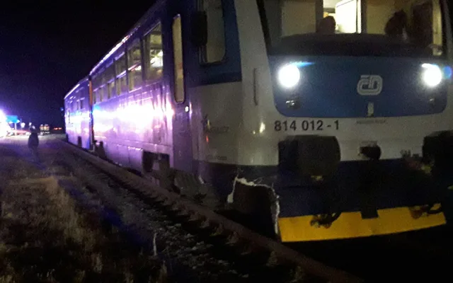 Dopravní nehoda vlaku a osobního auta u Smržic na Prostějovsku