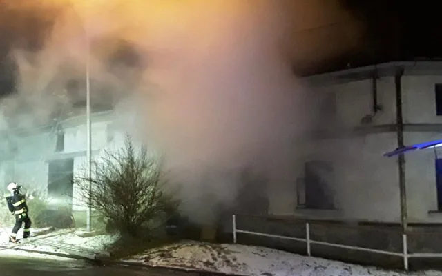 Požár domu v prostějovské místní části Vrahovice