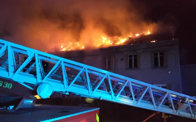 Požár domu v Držovicích na Prostějovsku