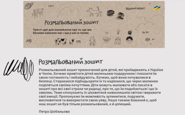 Dětem z Ukrajiny by mohl pomoci Pokreslený sešit. Vytvořila ho olomoucká pedagogická fakulta