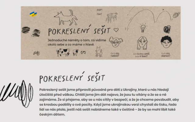 Dětem z Ukrajiny by mohl pomoci Pokreslený sešit. Vytvořila ho olomoucká pedagogická fakulta