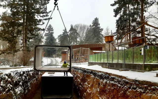 Olomoucká zoo bude zachytávat dešťovou vodu. Buduje obří podzemní nádrže