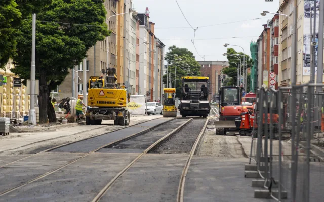 Část Masarykovy třídy prochází rekonstrukcí, v provozu má být od začátku července