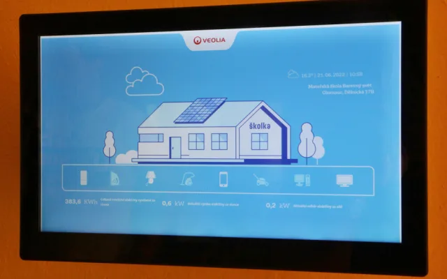 Olomoucká Barevná školka zezelenala. Napájí ji solární elektrárna na střeše