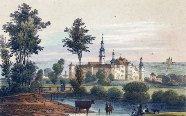 Kloster Hradisch bei Olmütz od Felixe Philippa Kanitze 1848