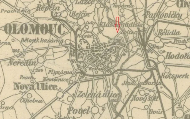 mapa - Špitálský chodník