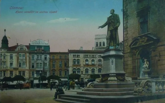 Pomník Franze Josefa I. na Horním náměstí, počátek 20. století
