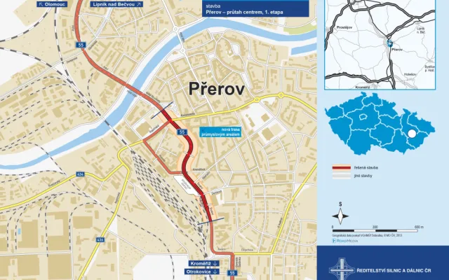Přerov otevře průpich, má to však komplikaci. Přestane platit zákaz vjezdu těžkých nákladních aut do města