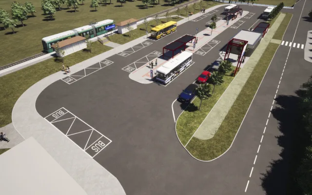 Vizualizace nové podoby autobusového nádraží v Litovli