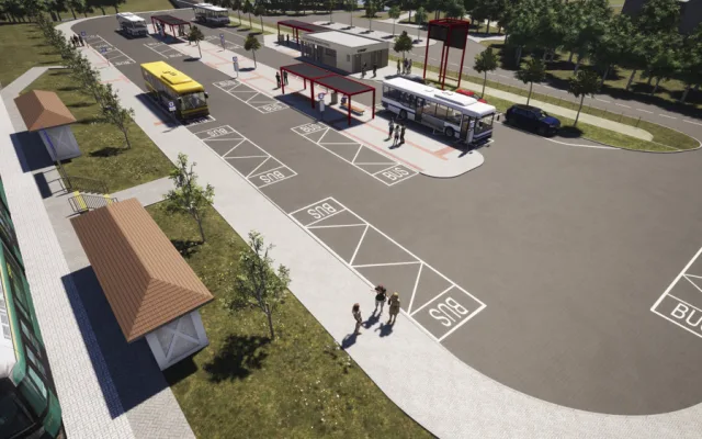 Vizualizace nové podoby autobusového nádraží v Litovli