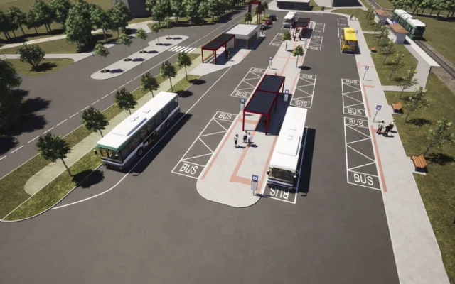 Vizualizace nové podoby autobusového nádraží v Litovli