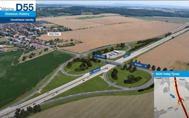 VIDEO: Stavba dálnice z Olomouce do Kokor začne v polovině dubna. Hotovo bude za tři roky
