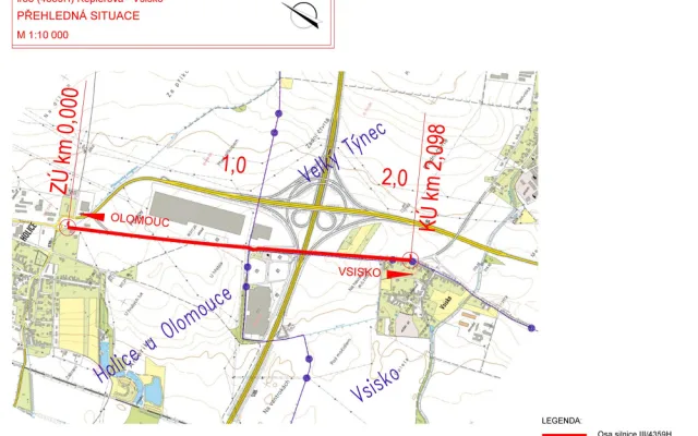 Začínají opravy silnice z Olomouce do nákupního centra Olympia. Potrvají až do konce září