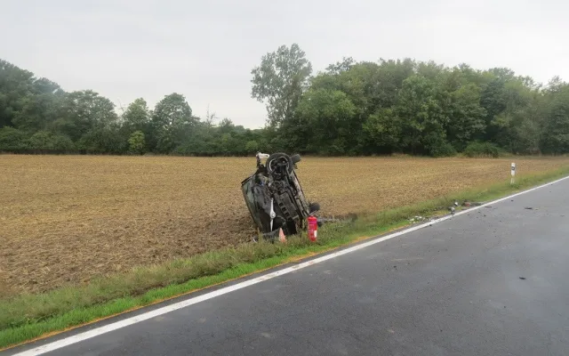 Čtyři zranění u Štěpánova. Mladá řidička nezvládla fabii a srazila se s protijedoucím vozem