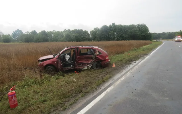 Čtyři zranění u Štěpánova. Mladá řidička nezvládla fabii a srazila se s protijedoucím vozem