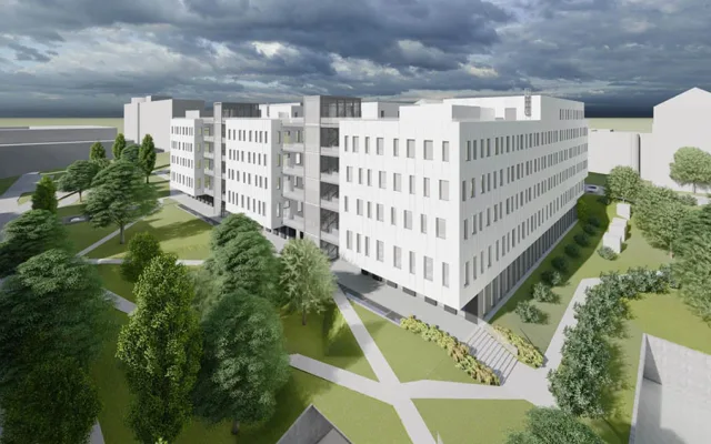 Vizualizace nové budovy F v areálu FN Olomouc