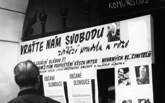 Pětapadesáté výročí okupace v srpnu 1968 si dnes Olomouc připomene v Červeném kostele