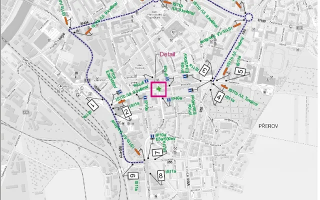 V centru Přerova se řidiči musí ode dneška připravit na komplikace. Město bude opravovat křižovatku