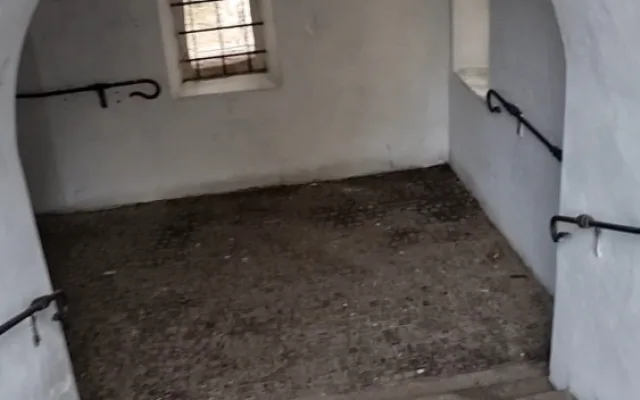 Dobrovolník spravuje zdi starobylých Michalských schodů v Olomouci, které zohyzdili sprejeři
