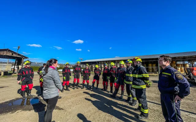 Hasiči na Šumpersku nacvičovali manipulaci s hospodářskými zvířaty