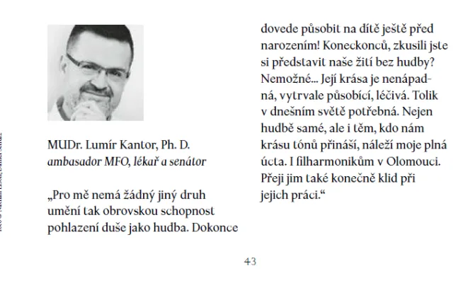 Cenzura v Moravské filharmonii? Z brožury zmizely kritické příspěvky některých ambasadorů