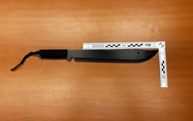 2 - Katana versus mačeta. V centru Prostějova se do sebe málem pustili dva ozbrojení muži