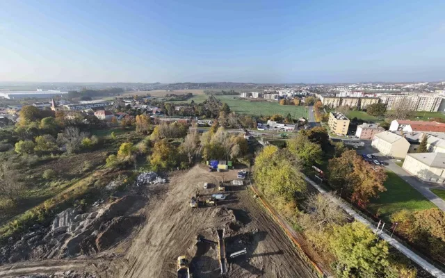 Probíhající stavba IV. A etapy protipovodňových opatření v Olomouci