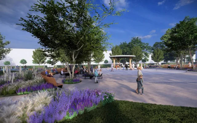 Hudební altán a kavárna se zelenou střechou. Zanedbaný park v Přerově čeká revitalizace