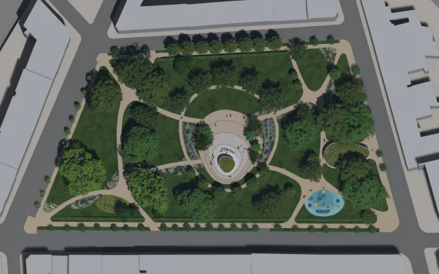 Hudební altán a kavárna se zelenou střechou. Zanedbaný park v Přerově čeká revitalizace