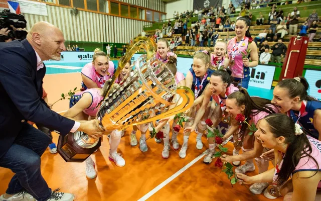 Přesvědčivý poslední krok. Volejbalistky Prostějova v Olomouci slavily mistrovský titul