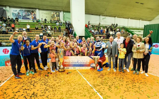 Přesvědčivý poslední krok. Volejbalistky Prostějova v Olomouci slavily mistrovský titul
