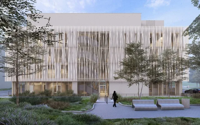 Vizualizace nové podoby pavilonu WA - ředitelství FN Olomouc