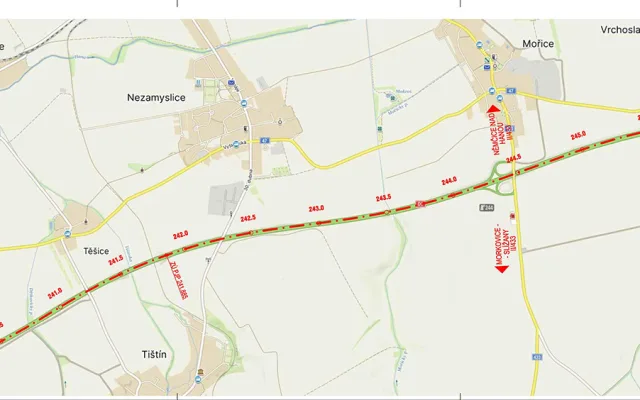 Omezení na D1 u Nezamyslic. Autostrádu na jihu Olomouckého kraje chystají na dopravní boom