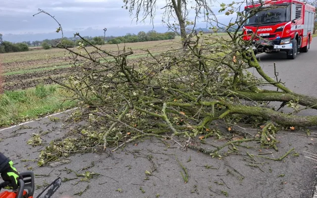 Vichr trápí Olomoucký kraj, hasiči řeší desítky zásahů