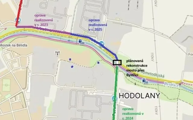 Hodolany a Bělidla si vydechnou. Stavbaři dokončili opravu důležité spojnice