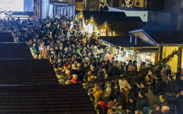 FOTO, VIDEO: V Olomouci se rozzářil vánoční strom Štědřínek