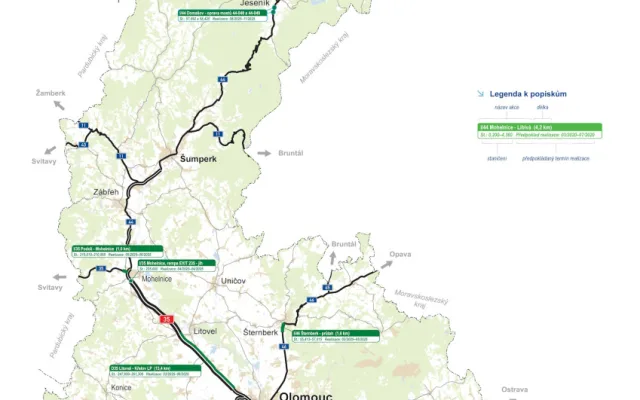 Jaké jsou plány ŘSD? Po otevření D1 u Přerova začne opravovat poničenou D46 z Prostějova