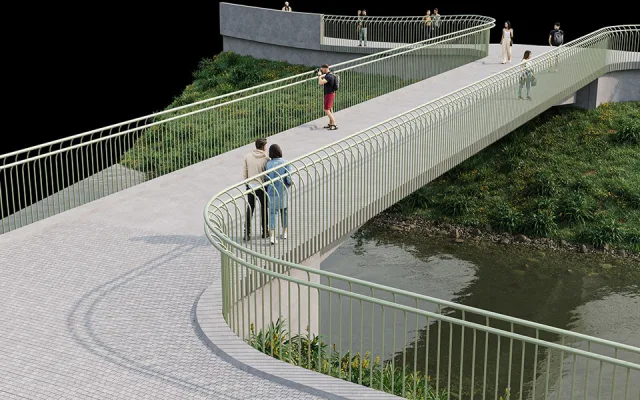 Zábradlí i s osvětlením. K proměně mostu v Olomouci přispěl i renomovaný ateliér