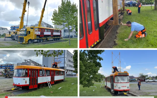 Příběh jako z filmové povídky: tramvaj z Olomouce putovala do Poděbrad, čeká ji proměna