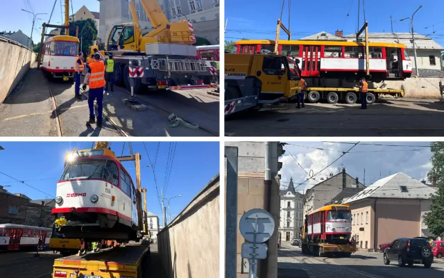Příběh jako z filmové povídky: tramvaj z Olomouce putovala do Poděbrad, čeká ji proměna