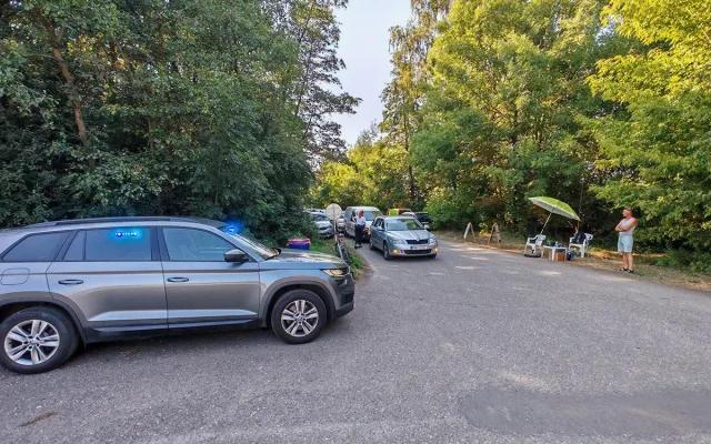 VIDEO: Parkovací chaos u jezera Poděbrady. Kolaps řešily policejní hlídky
