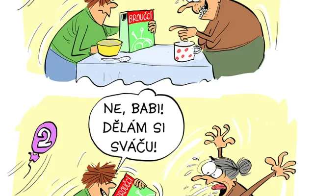 ORAŽENÉ OBRÁZKY: Srpnová dávka vtipů od kreslíře Jana Tatarky