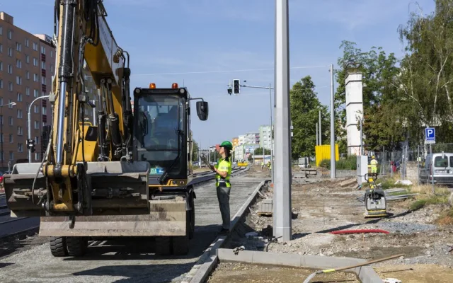 Stavba tramvajové trati v Olomouci pokračuje, v provozu má být od listopadu