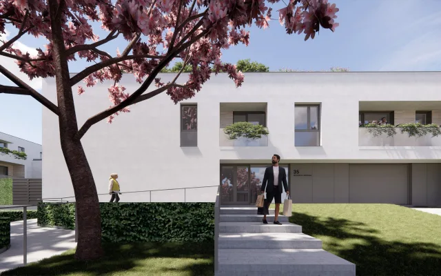 Vizualizace rezidenčního projektu u areálu firmy Czech-Gen v Olomouci-Černovíře