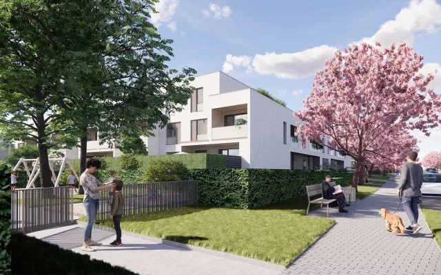Vizualizace rezidenčního projektu u areálu firmy Czech-Gen v Olomouci-Černovíře